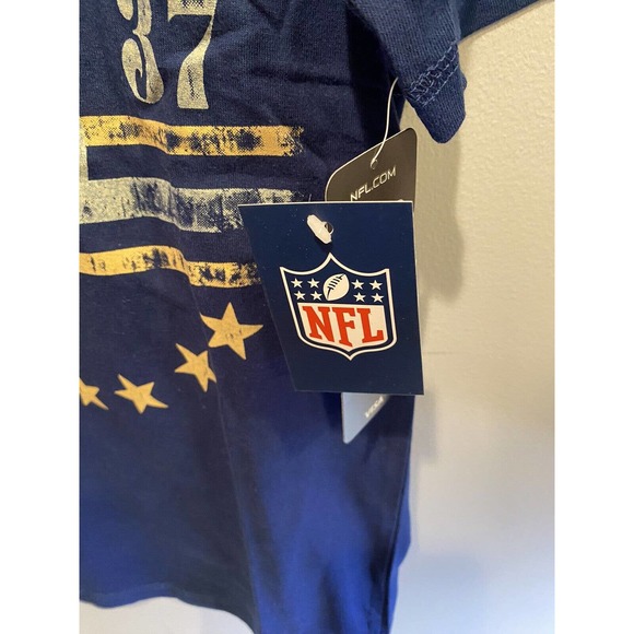 St. Louis Rams‎ NFL Football T-Shirt - Premium Stitched Letters Size S Blue NWT - Picture 5 of 7